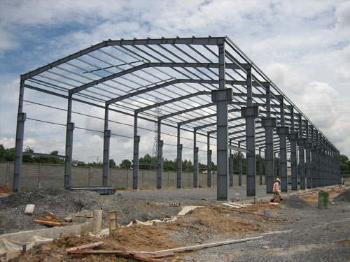 Khung nhà thép tiền chế Khung nhà thép tiền chế